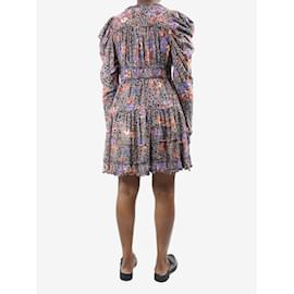 Ulla Johnson-Multicolour floral print long-sleeved dress - size US 8-Multiple colors