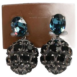 Marni Black gemstone clip-on earrings Black