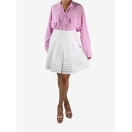 Prada-Minifalda plisada blanca - talla IT 38-Blanco