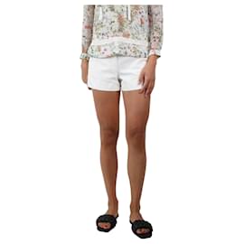 Alexander Mcqueen-White denim zip detail shorts - size IT 40-White