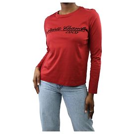 Chanel Rotes Langarm-T-Shirt – Größe FR 42 Rot