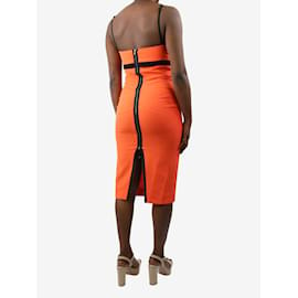 Victoria Beckham-Orange cut out strappy dress - size UK 12-Orange