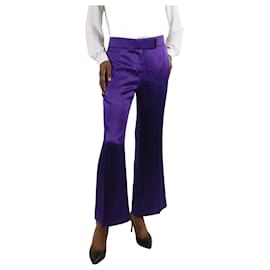 Tom Ford-Pantalon en satin violet - taille IT 38-Violet