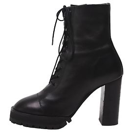 The Kooples Black lace up high heeled boots - size EU 39 Black