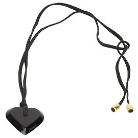 Collier coeur noir Baccarat Noir