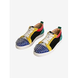 Christian Louboutin-Multi colour block low-top trainers - size EU 37.5-Other