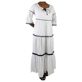 Weekend Max Mara Weißes Maxikleid – Größe M Weiß