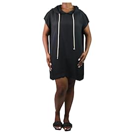 Rick Owens-Black short-sleeved hoodie - size UK 12-Black
