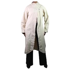 Autre Marque-Cappotto con tasche in lino color crema - taglia UK 14-Crudo