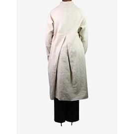 Autre Marque-Cappotto con tasche in lino color crema - taglia UK 14-Crudo
