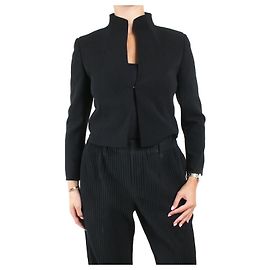 Akris Black cropped jacket - size FR 36 Black