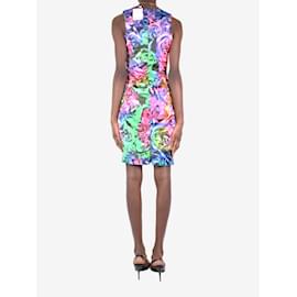 Just Cavalli-Vestido largo con estampado floral, sin mangas, multicolor - talla IT 40-Multicolor