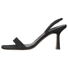 Autre Marque-Black slingback sandal heels - size EU 38-Black