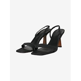 Autre Marque-Black slingback sandal heels - size EU 38-Black