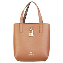 Aigner Bolsa com alça superior de couro marrom Marrom