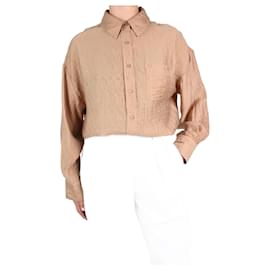 Anine Bing-Camisa marrón con botones - talla S-Castaño