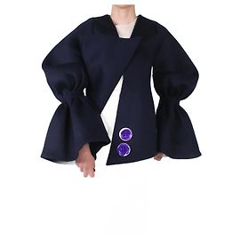 Jacquemus Blue La Reconstruction wool coat - size FR 34 Blue