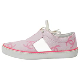 Chanel-Pink CC trainers - size EU 37-Pink