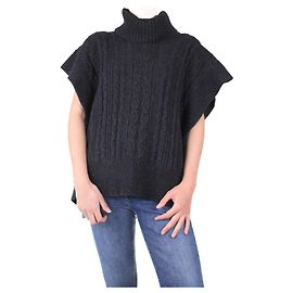 See by Chloé Grey wool-blend roll neck cable-knit jumper - size S Grey