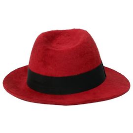 Saint Laurent Cappello in feltro rosso Rosso