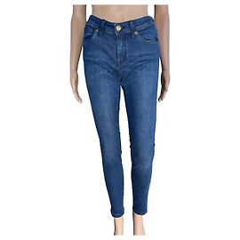 Burberry Brit Skinny Low Rise Jeans Blue Denim W26 Blue