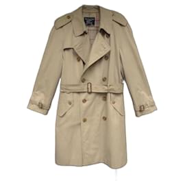 Burberry-Trench coat masculino vintage Burberry 60tamanho S-Bege