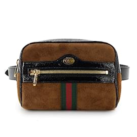 Gucci-Suede Ophidia Belt Bag 517076-Brown