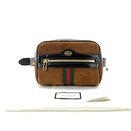 Gucci-Suede Ophidia Belt Bag 517076-Brown