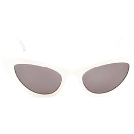 Yves Saint Laurent-Gafas de sol ojo de gato tintadas-Blanco