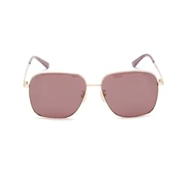 Gucci-Lunettes de soleil carrées teintées-Marron