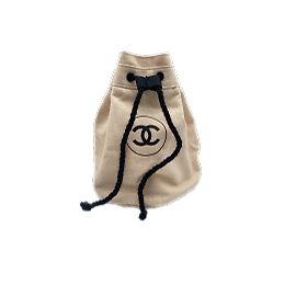 Bolsa Clutch CHANEL T.  Algodão Cru