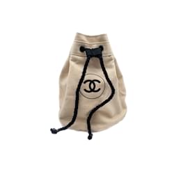 Chanel-Bolsa Clutch CHANEL T.  Algodão-Cru