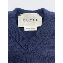 Gucci-GUCCI Strickwaren T.fr 1 Mois - gerade 55cm Wolle-Marineblau