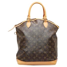 Louis Vuitton-Louis Vuitton Brown Monogram Lockit Vertical-Brown