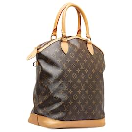 Louis Vuitton-Louis Vuitton Brown Monogram Lockit Vertical-Brown