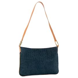 Céline-Celine Blue C Macadam Shoulder Bag-Blue,Navy blue