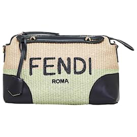 Fendi-Fendi Brown By The Way Satchel-Brown,Black,Beige