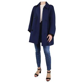 Sofie d'Hoore Blauer, gefütterter Wollmantel – Größe FR 34 Blau