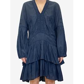 Ulla Johnson-Blue long-sleeved mini dress - size US 6-Blue