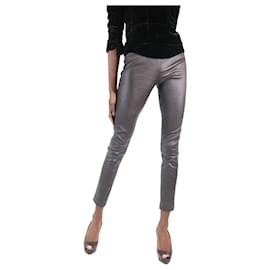 The row Braune elastische Lederhose – Größe S Braun