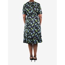 Altuzarra-Schwarzes Kleid mit Blumenmuster – Größe UK 14-Schwarz