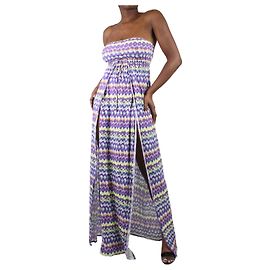 Melissa Odabash Robe bustier violette imprimée - taille S Violet