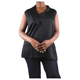 Joseph-Black sleeveless satin top - size FR 40-Black