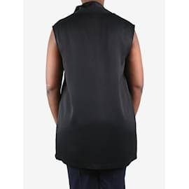 Joseph-Black sleeveless satin top - size FR 40-Black