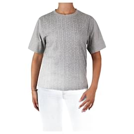 Balenciaga-Camiseta cinza com estampa refletiva - tamanho M-Cinza