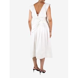 Philosophy Di Alberta Ferretti-White sleeveless lace-trimmed dress - size UK 14-White