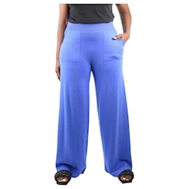 Autre Marque-Pantalon large en cachemire bleu - taille L-Bleu