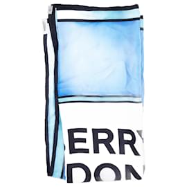 Burberry-Blue logo detail scarf-Other