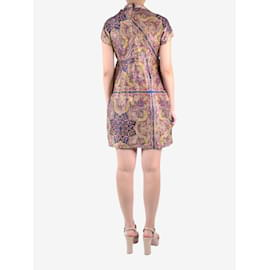 Carven-Mini-robe en soie imprimé cachemire multicolore - taille FR 36-Multicolore