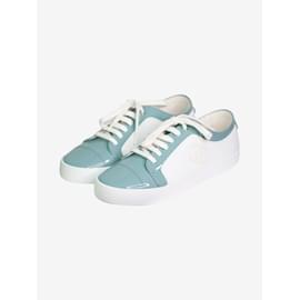 Chanel-Blue patent CC trainers - size EU 39.5-Blue